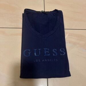 Guess Dark Blue V-Neck Men's Tee